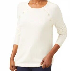 J.McLaughlin Sherman Angora Wool Blend White Sweater Women's XS